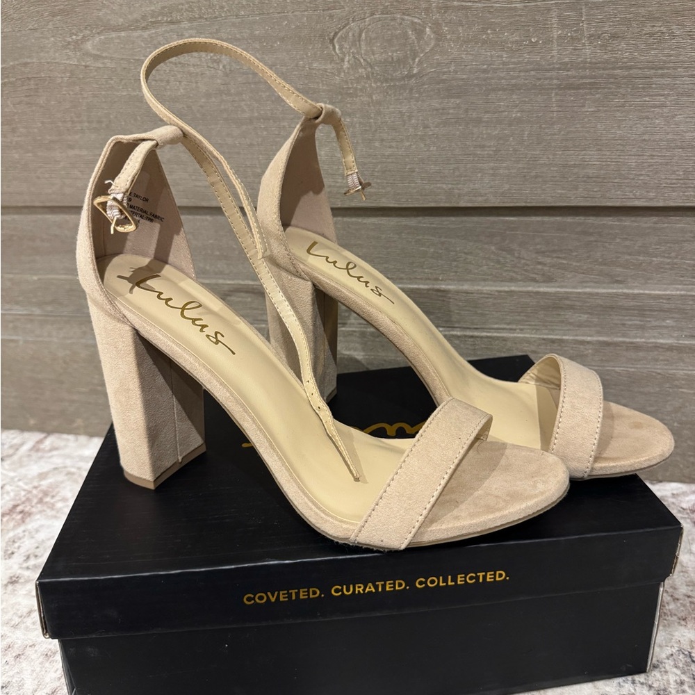 Lulus Taylor Natural Block Heel Sandals